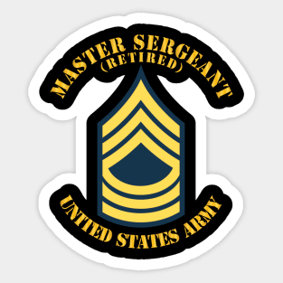 POCKET - MSG - Master Sergeant  - Blue - Retired Sticker